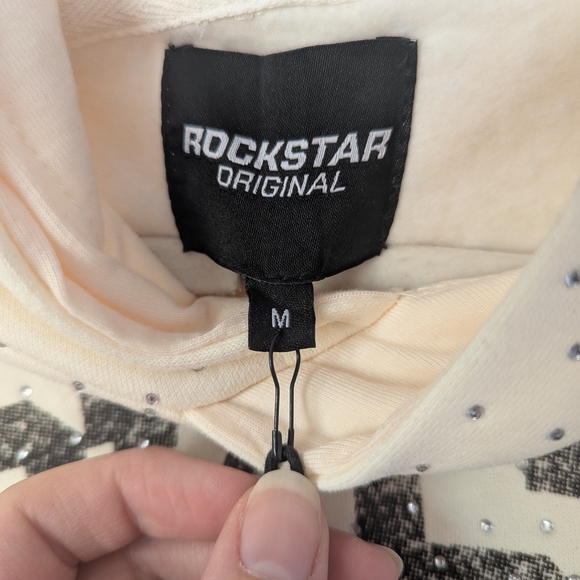 Rockstar Originals Flamur White Oversized Hoodie - Picture 2 of 6